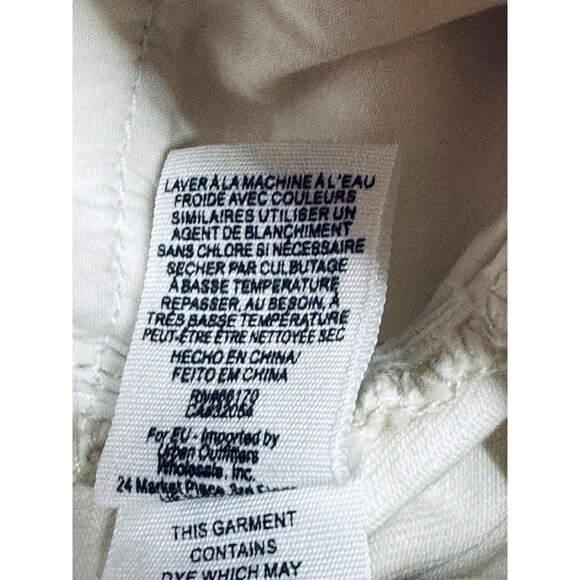 Free People Distressed Jeans Off-White Size 28 Women’s Raw Hem Crop Denim Jeans - Picture 6 of 8